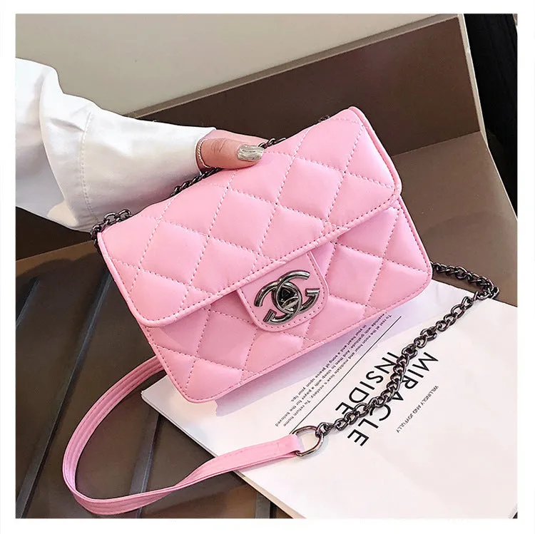 Slouchy Women's Chain Female Embroidered Line Crossbody Bags