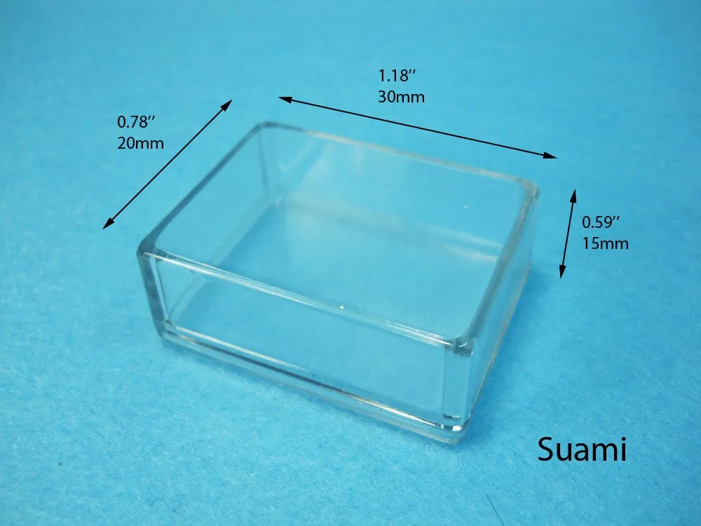 Small Clear Plastic Boxes - Display Boxes, Clear Display Cases,Transparent plastic box, Eco system terrarium boxes - Set of 12 PCS