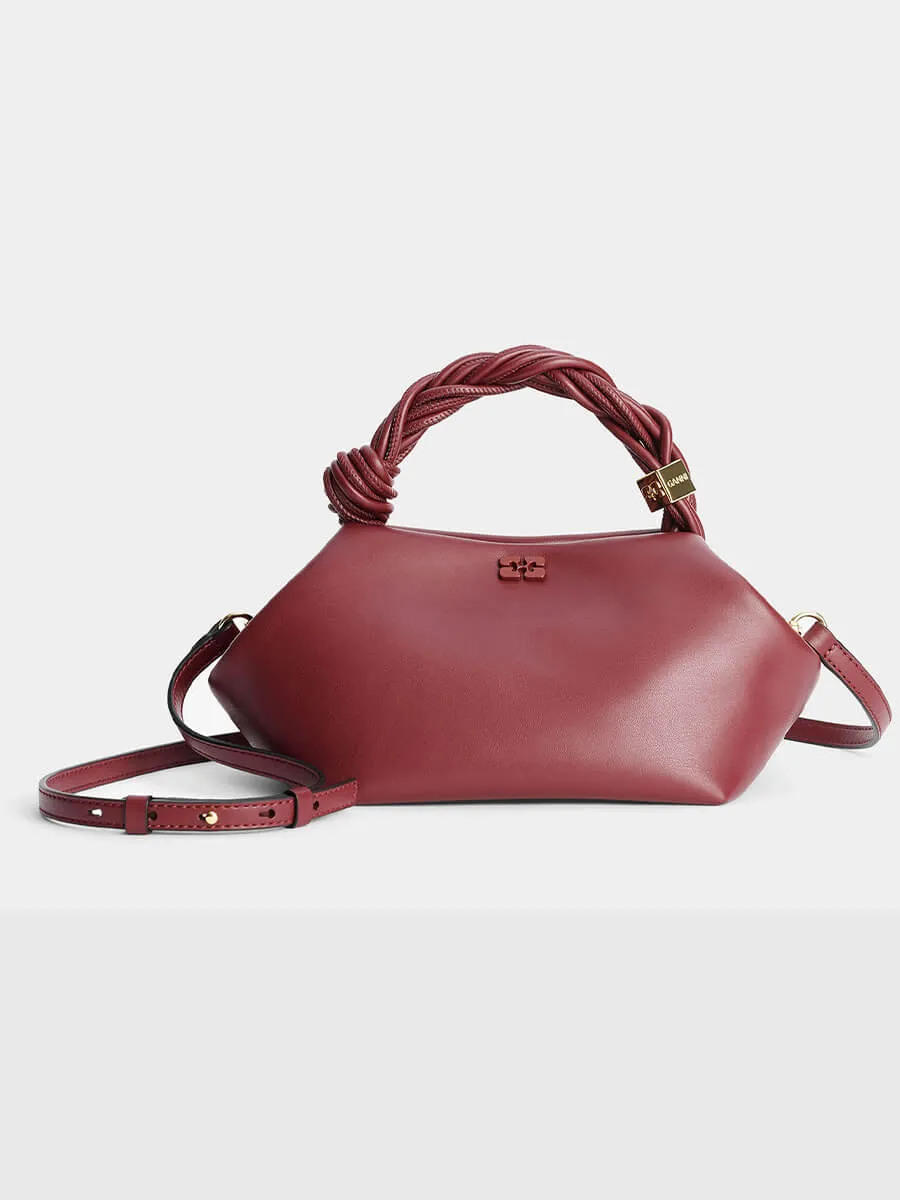 Small Ganni Bou Bag - Burgundy