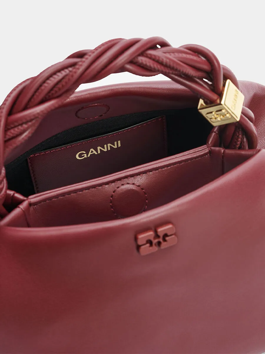 Small Ganni Bou Bag - Burgundy