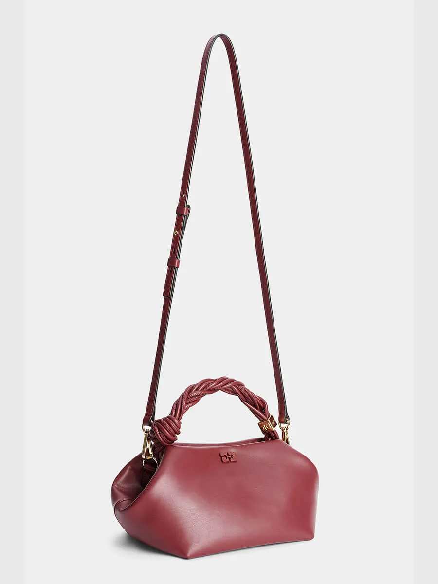 Small Ganni Bou Bag - Burgundy