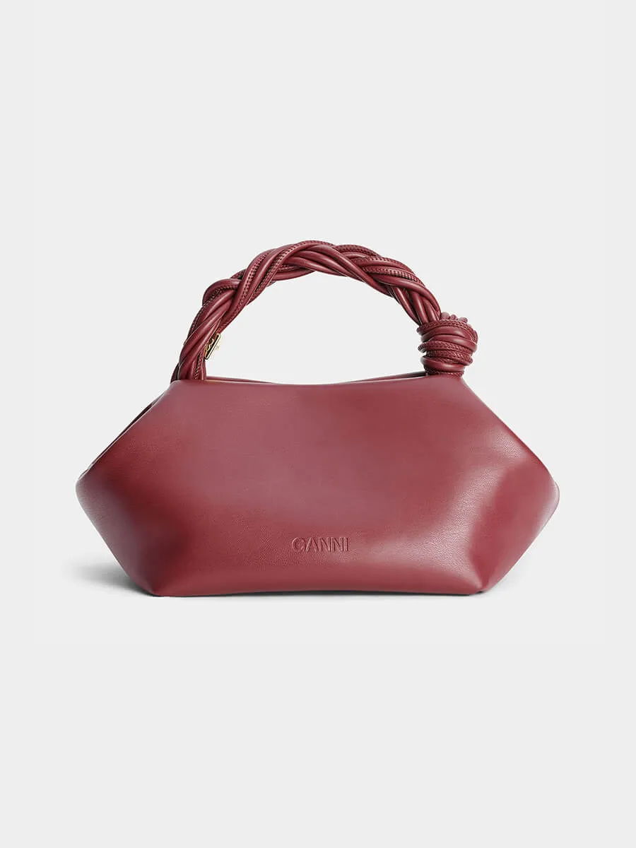 Small Ganni Bou Bag - Burgundy