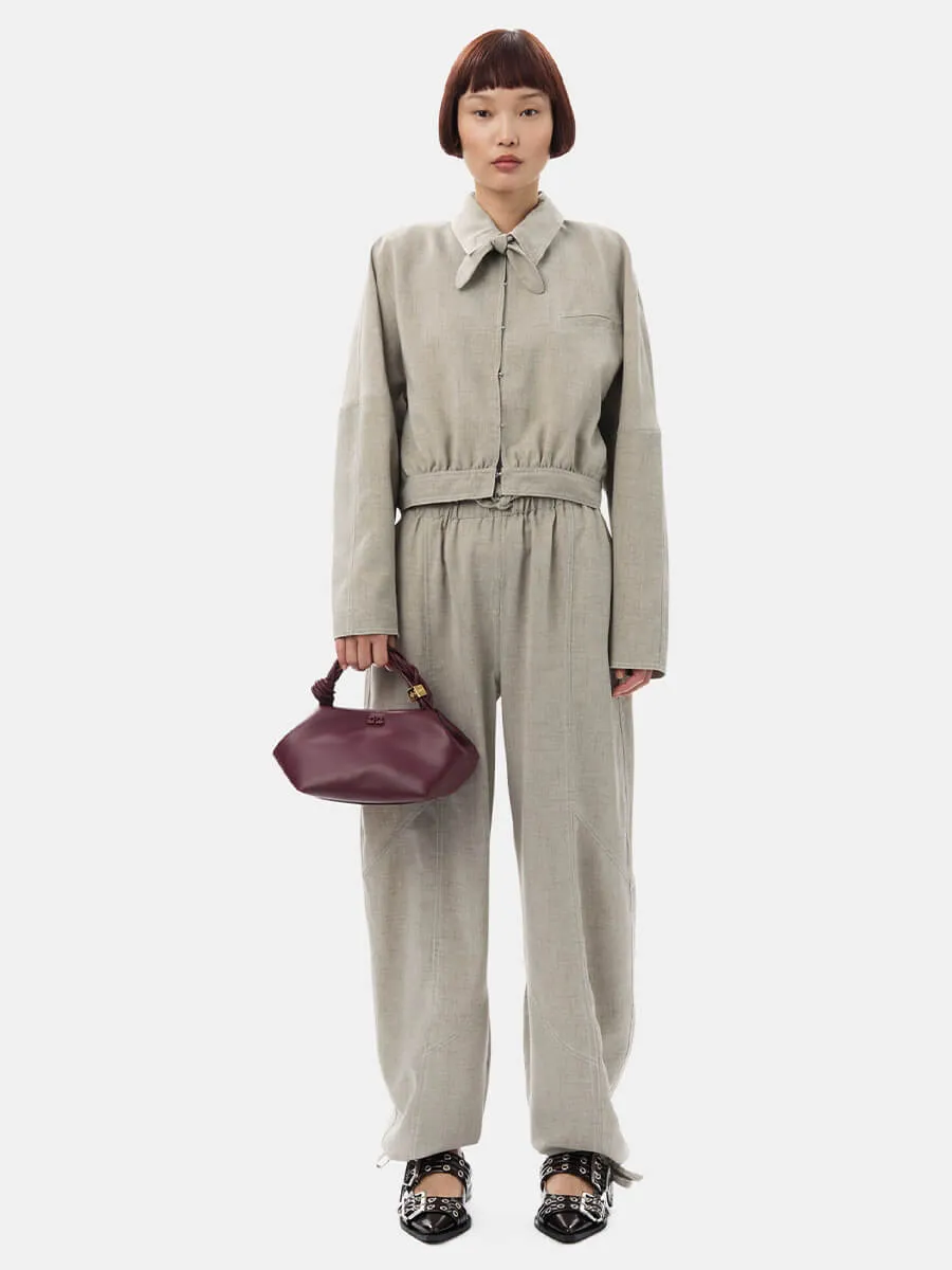Small Ganni Bou Bag - Burgundy
