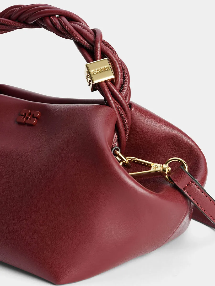 Small Ganni Bou Bag - Burgundy