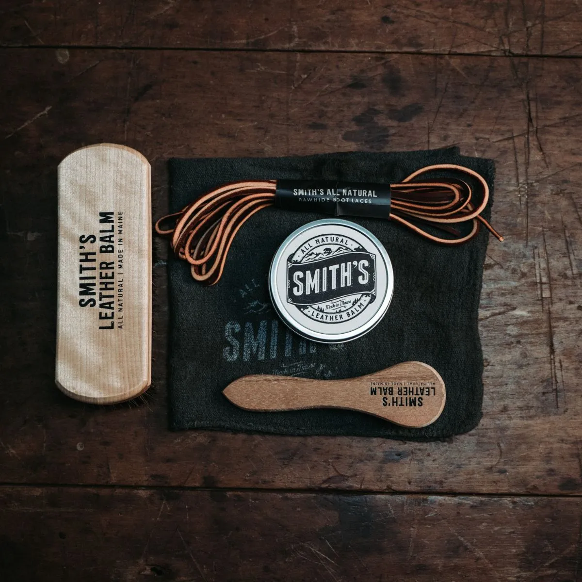 Smith's All Natural Leather Care Kit   Rawhide Boot Laces