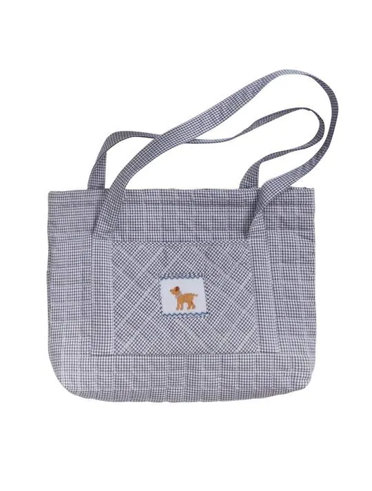 Smocked Dog Quilted Luggage