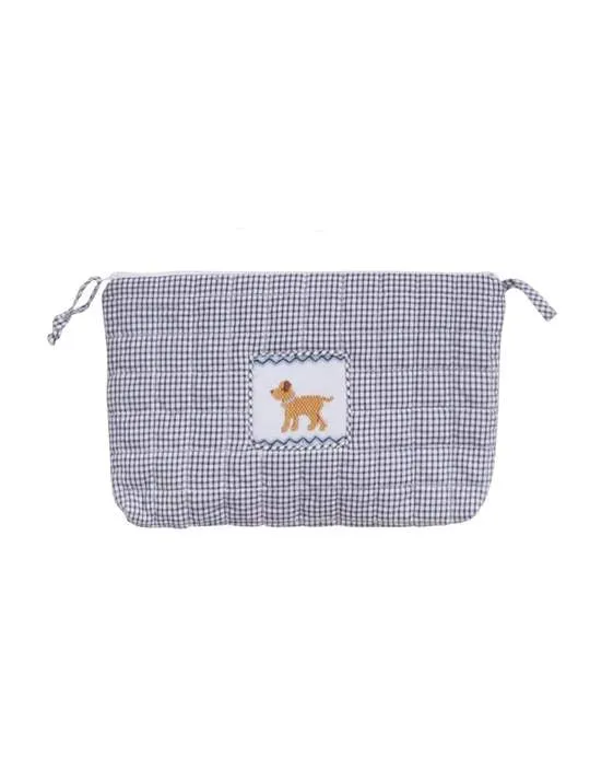 Smocked Dog Quilted Luggage