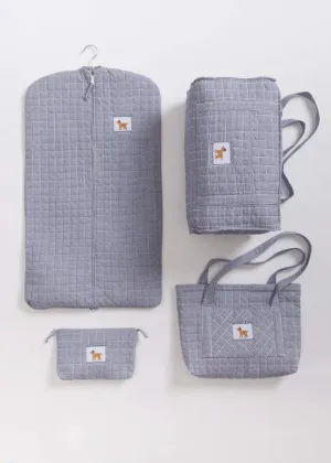Smocked Dog Quilted Luggage