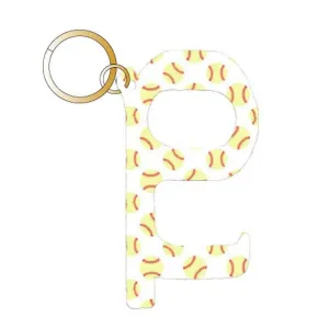 Softball Hands Free Key Chain and Door Opener