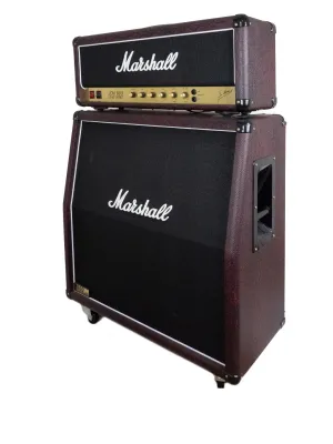 SOLD - Marshall JCM 800 2203 Amp and 1960A Cab - Burgundy Snakeskin – 2015