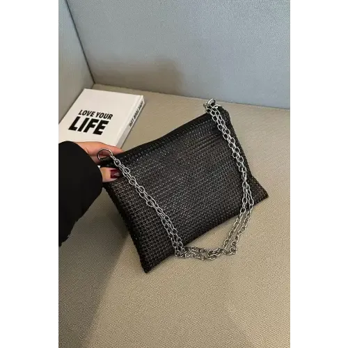 Sparkle with Yeppi Rhinestone Polyester Chain Crossbody Bags