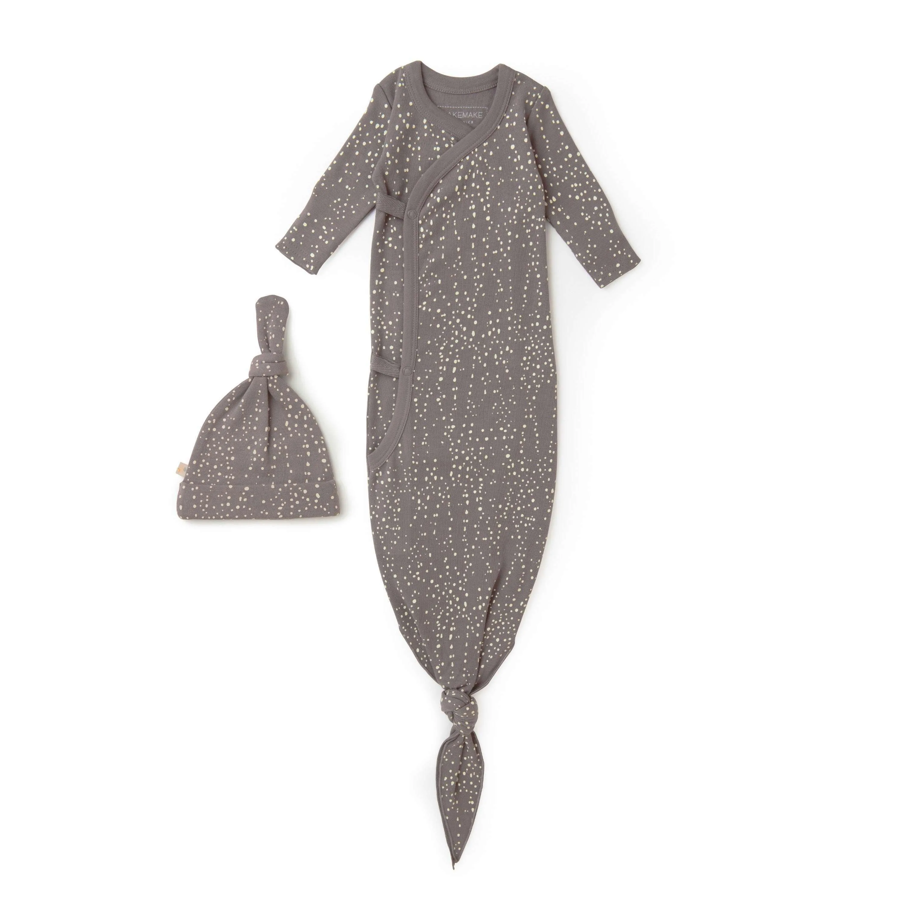 Speckle | Organic Baby Sleep Gown Knotted