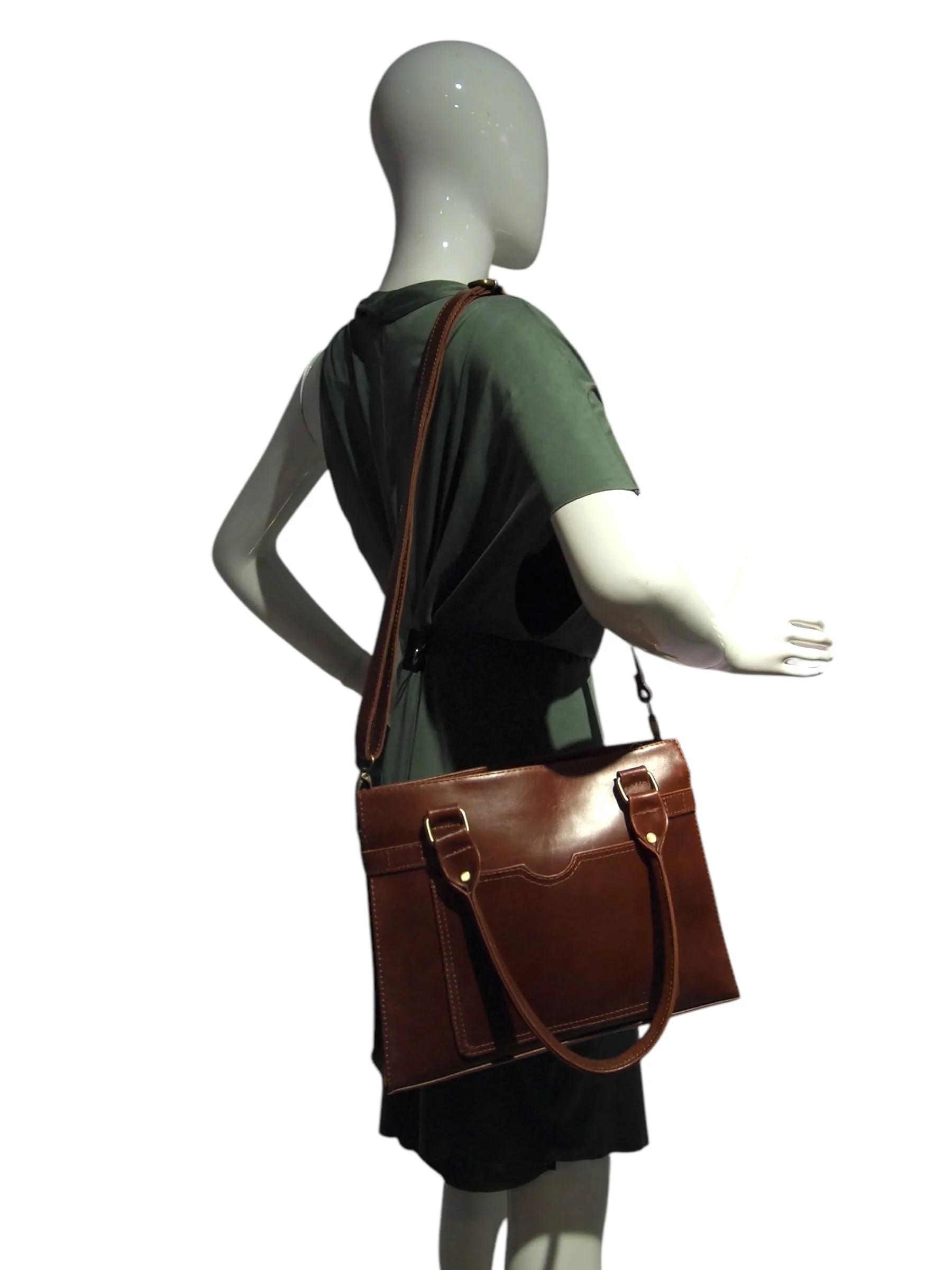 SQUARE KELLY- HANDMADE GENUINE LEATHER 50S STYLE CLASSIC BAG REMOVABLE STRAPS SHOULDER OR SLING BAG
