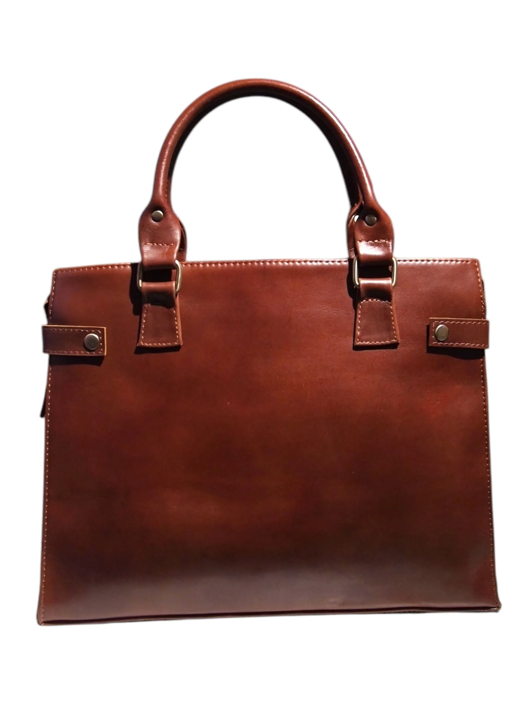 SQUARE KELLY- HANDMADE GENUINE LEATHER 50S STYLE CLASSIC BAG REMOVABLE STRAPS SHOULDER OR SLING BAG