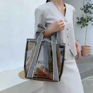 Stylish Storage Toiletries Transparent Commute Shopping Cosmetic Bags