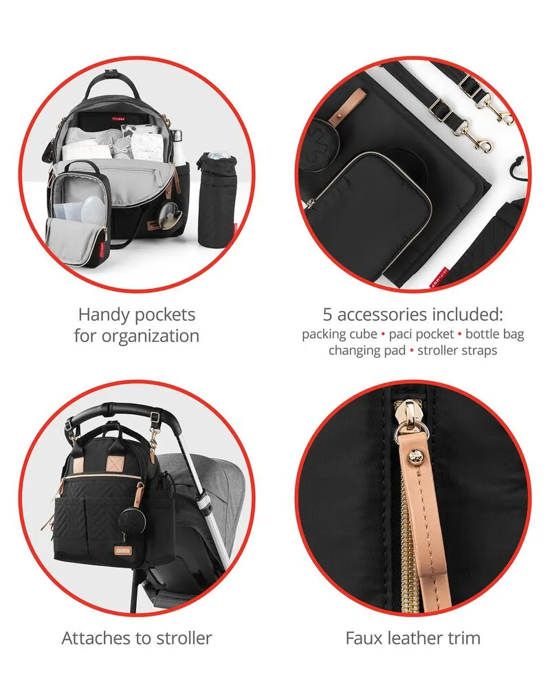 Suite 6 Piece Backpack Set Black - Ultimate Diaper Bag Collection