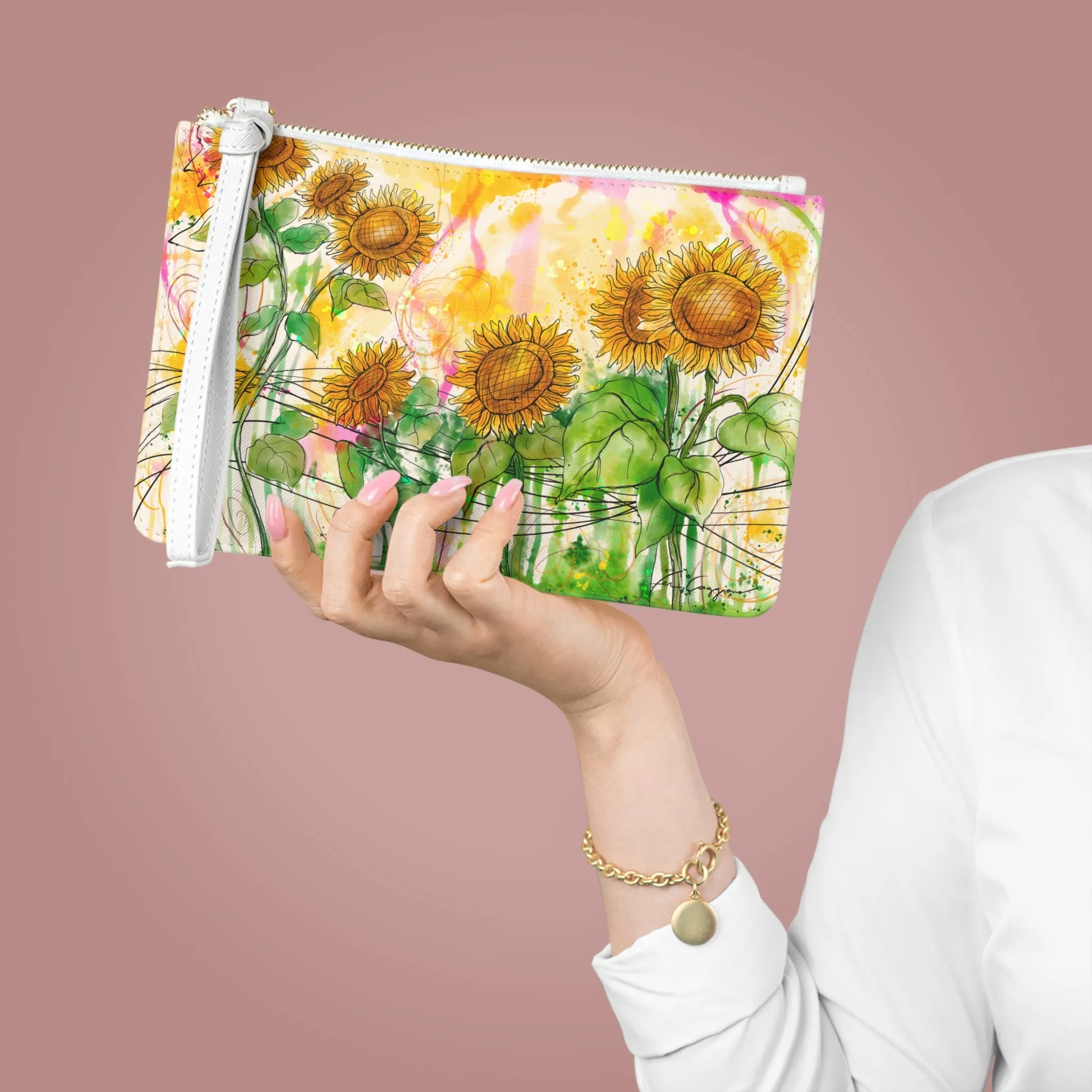 Sunflowers Party Clutch Bag