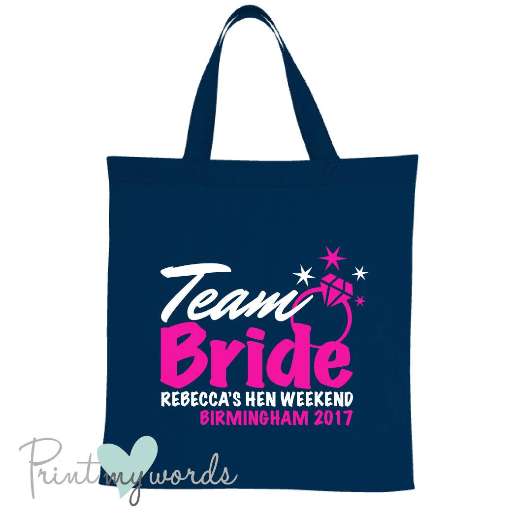 Team Bride Hen Party Tote Bag