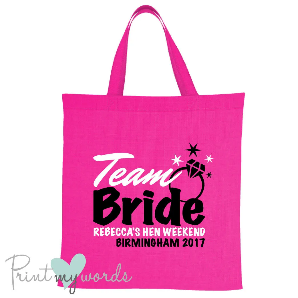 Team Bride Hen Party Tote Bag