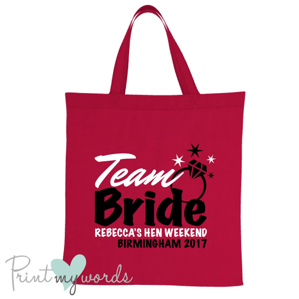 Team Bride Hen Party Tote Bag
