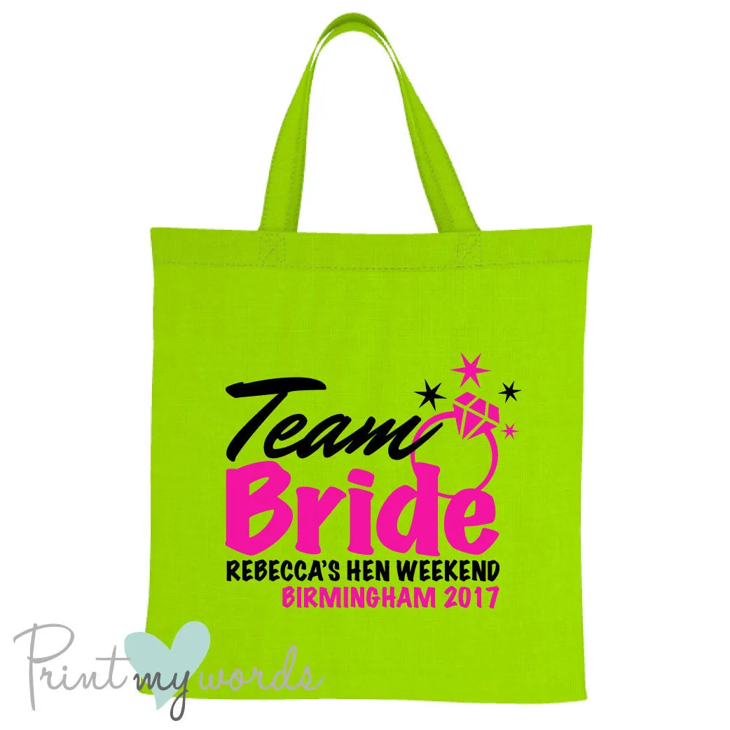 Team Bride Hen Party Tote Bag
