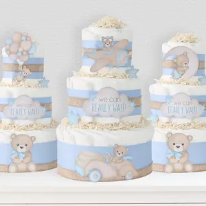 Teddy Bear Diaper Cake Collection - Blue  SKU:  DCBG1003