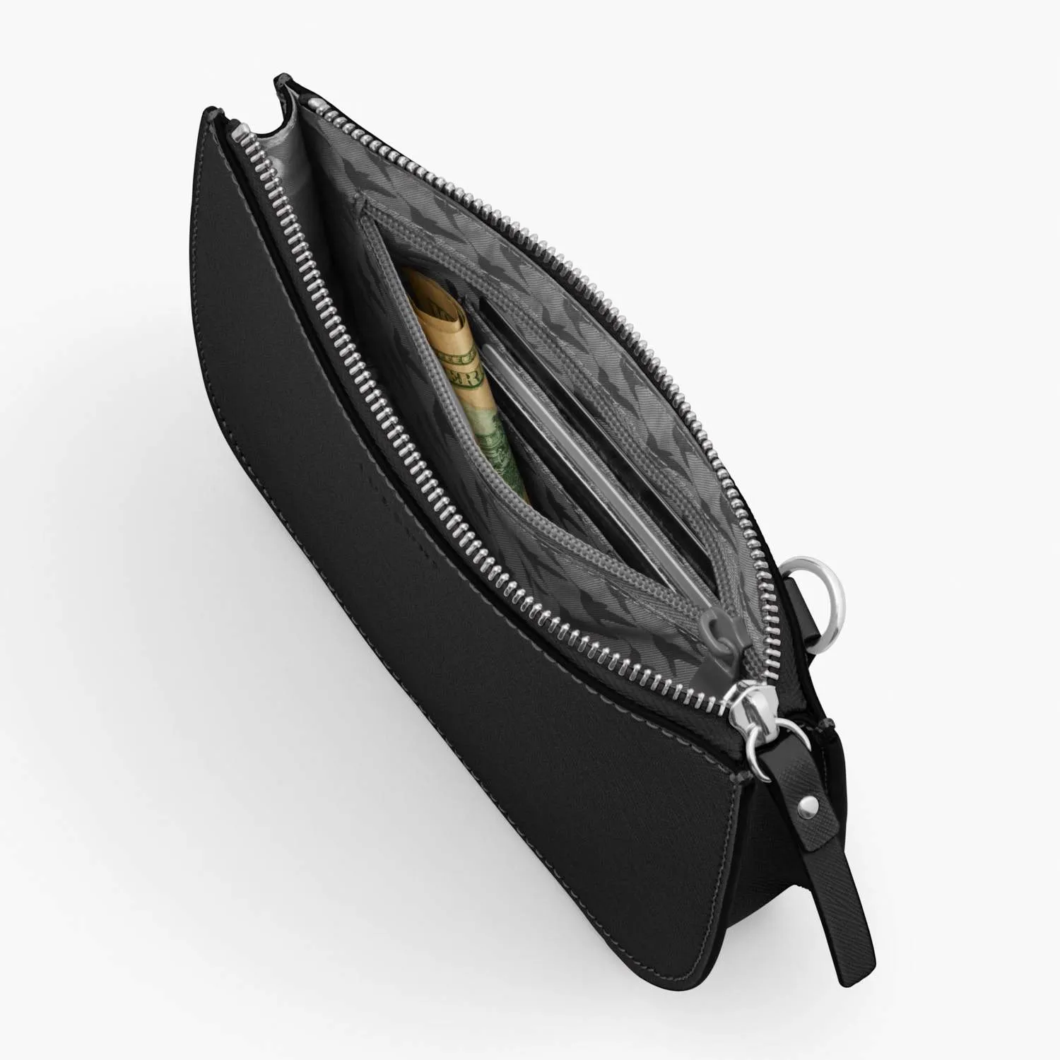 The Waverley 2 - Saffiano Leather - Black / Silver / Grey