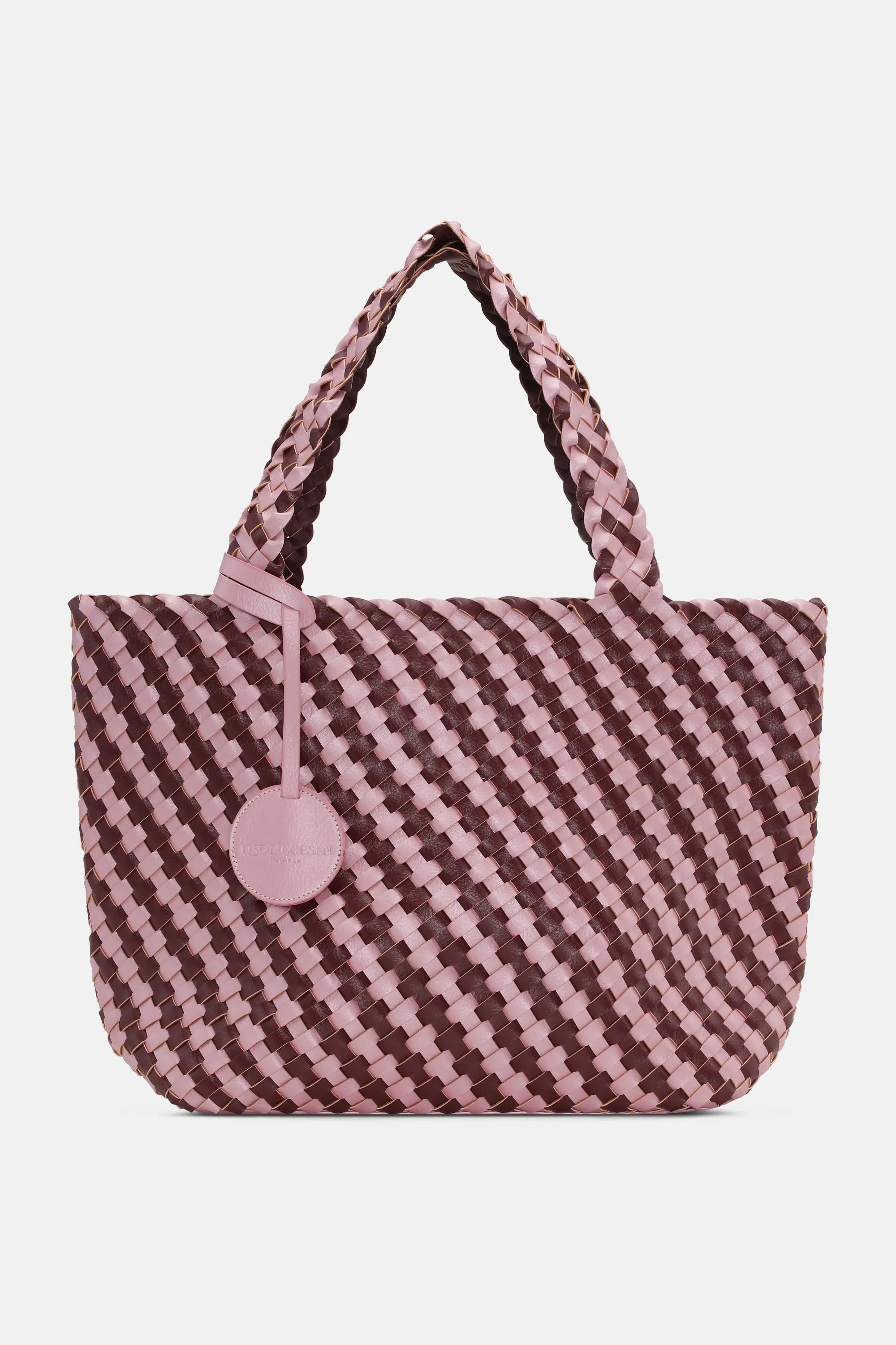 Tote Bag Flätad - Maroon Banner Rosy Pink