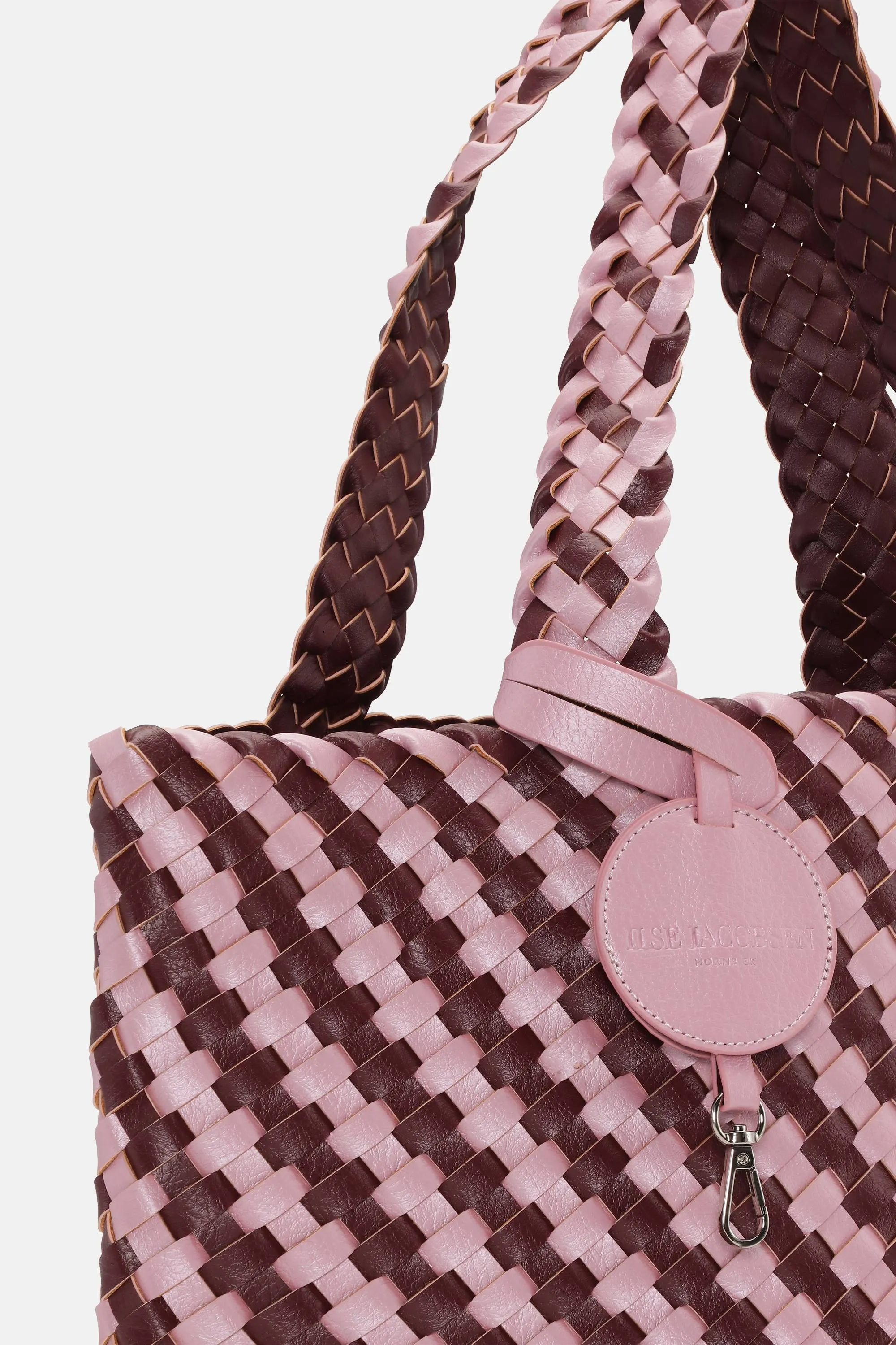 Tote Bag Flätad - Maroon Banner Rosy Pink