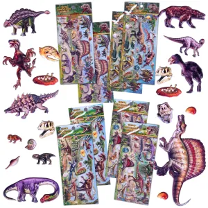 Toyshine 8 Sheets Puffy Dinosaur Stickers for Kids Toddlers Small 3D Bubble Dino Birth Egg Stickers- Reusable Foam Dinosaurs Stickers for Boys Girls Party Favors