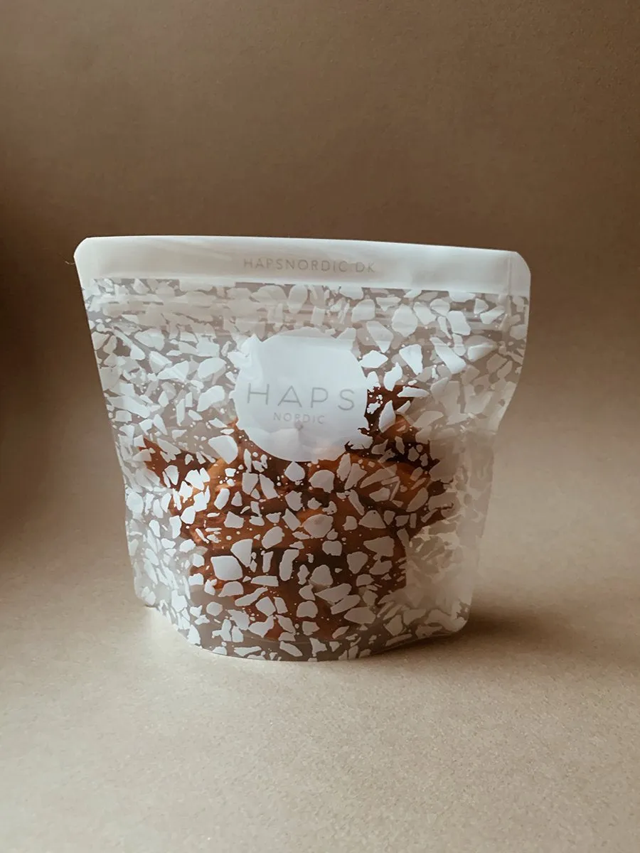 Transparent Terrazzo Small Reusable Snack Bags 3-Pack