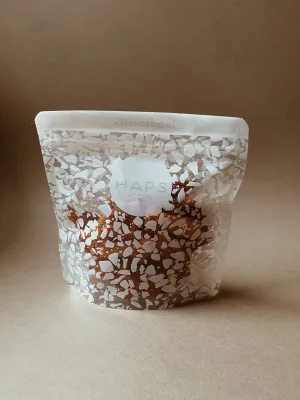 Transparent Terrazzo Small Reusable Snack Bags 3-Pack