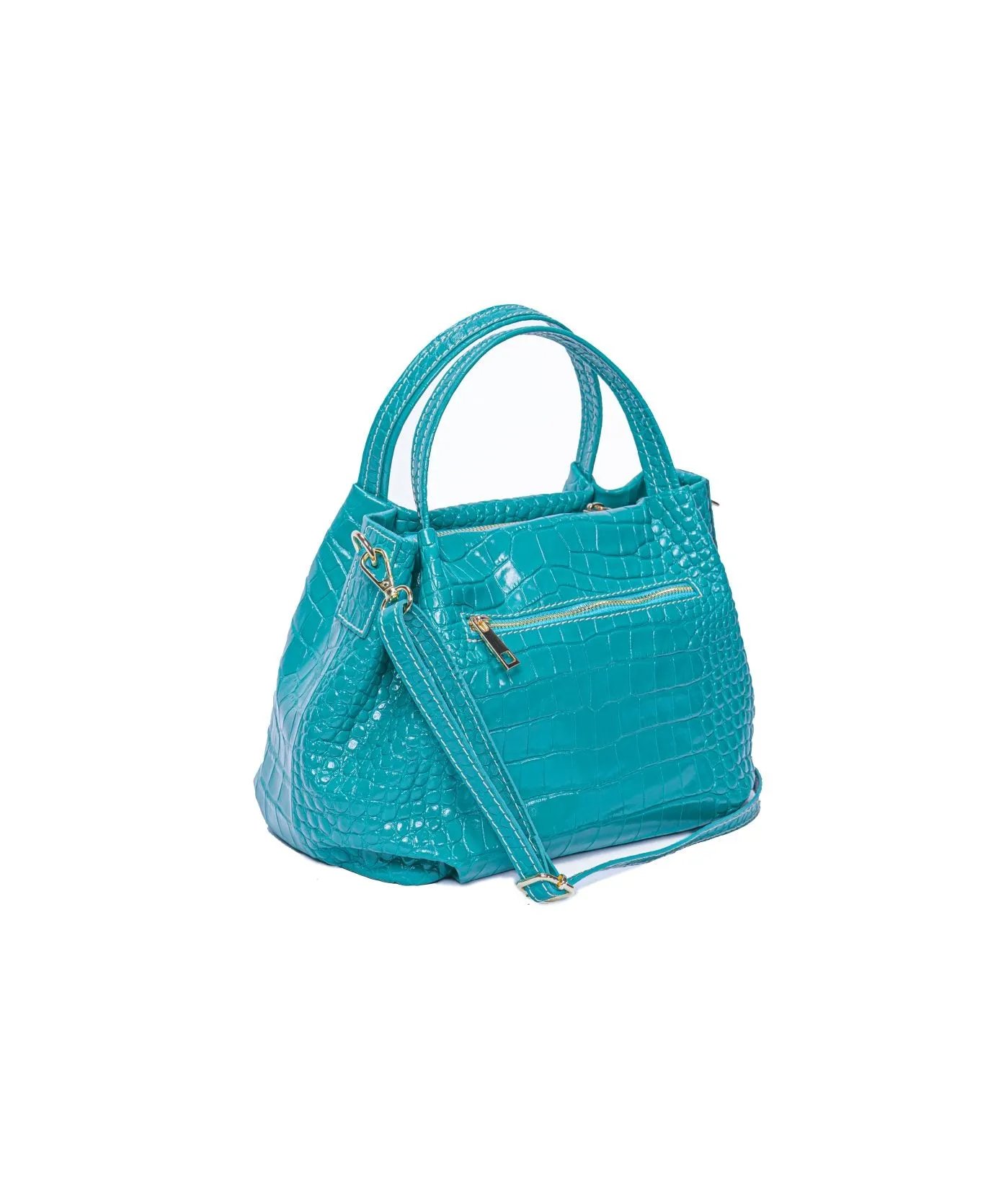 Uffizi bag croc leather Aqua
