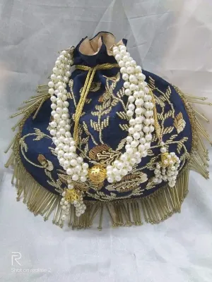 Unique Party Potli Purse in Blue