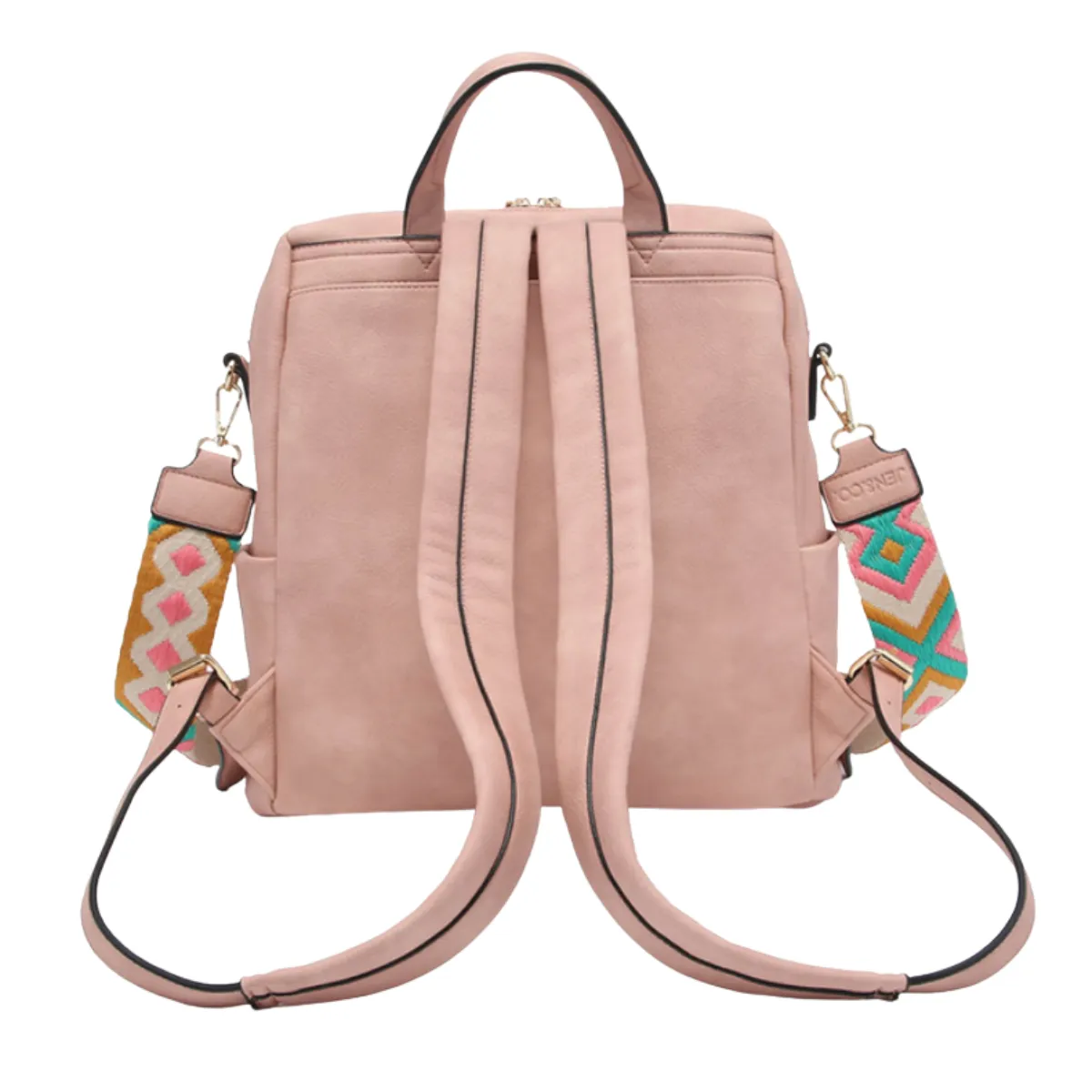 Vegan Leather Convertible Backpack with Guitar Strap - 9 Colors