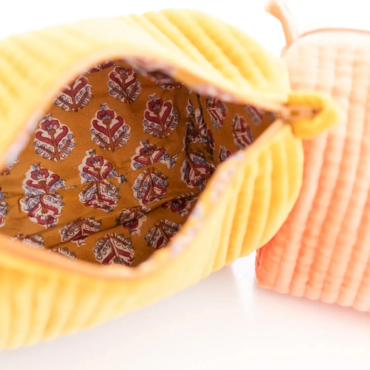 Velvet Cosmetic Pouch {mustard}