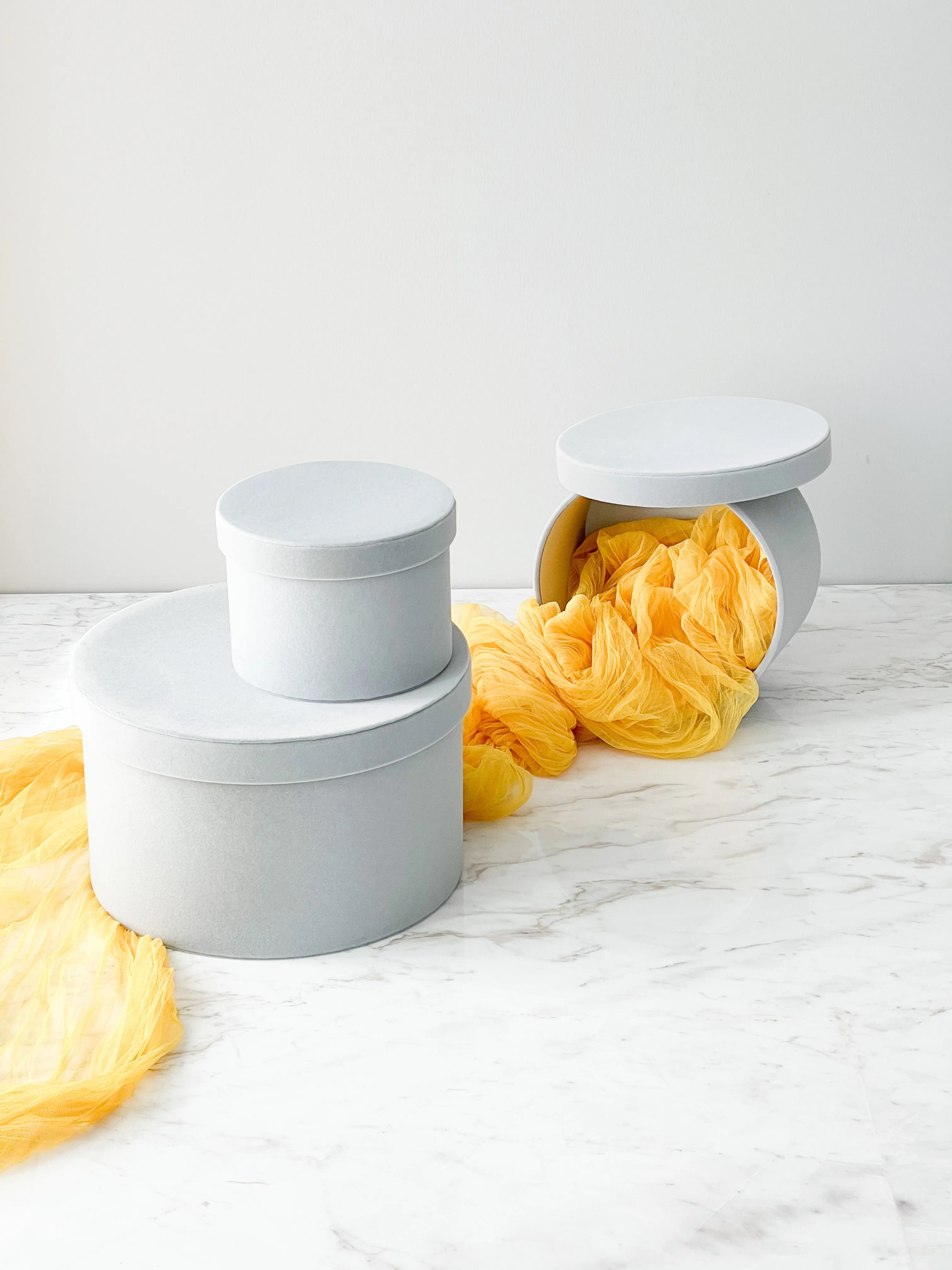 Velvet Flower Box with lid-Set