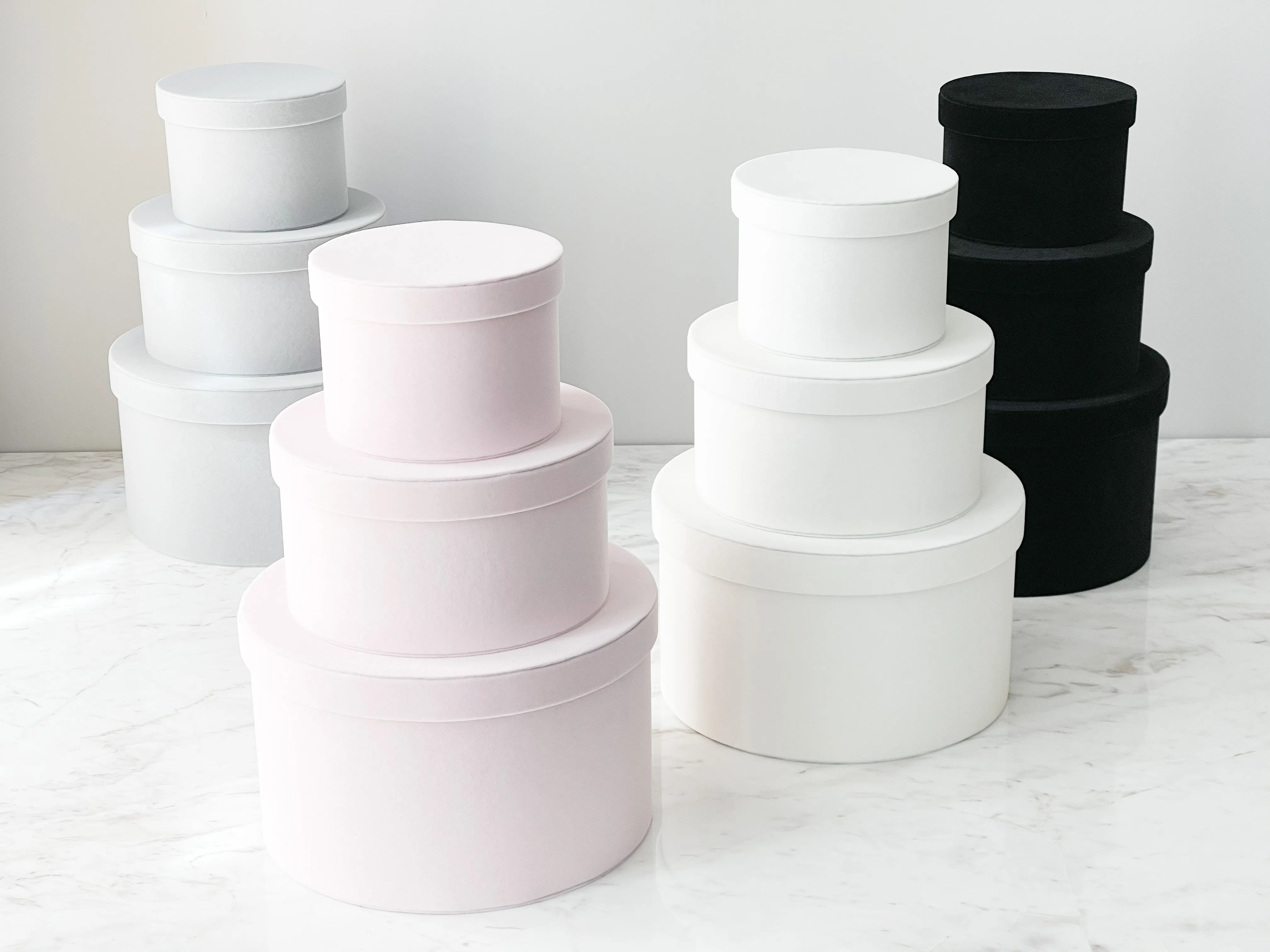 Velvet Flower Box with lid-Set