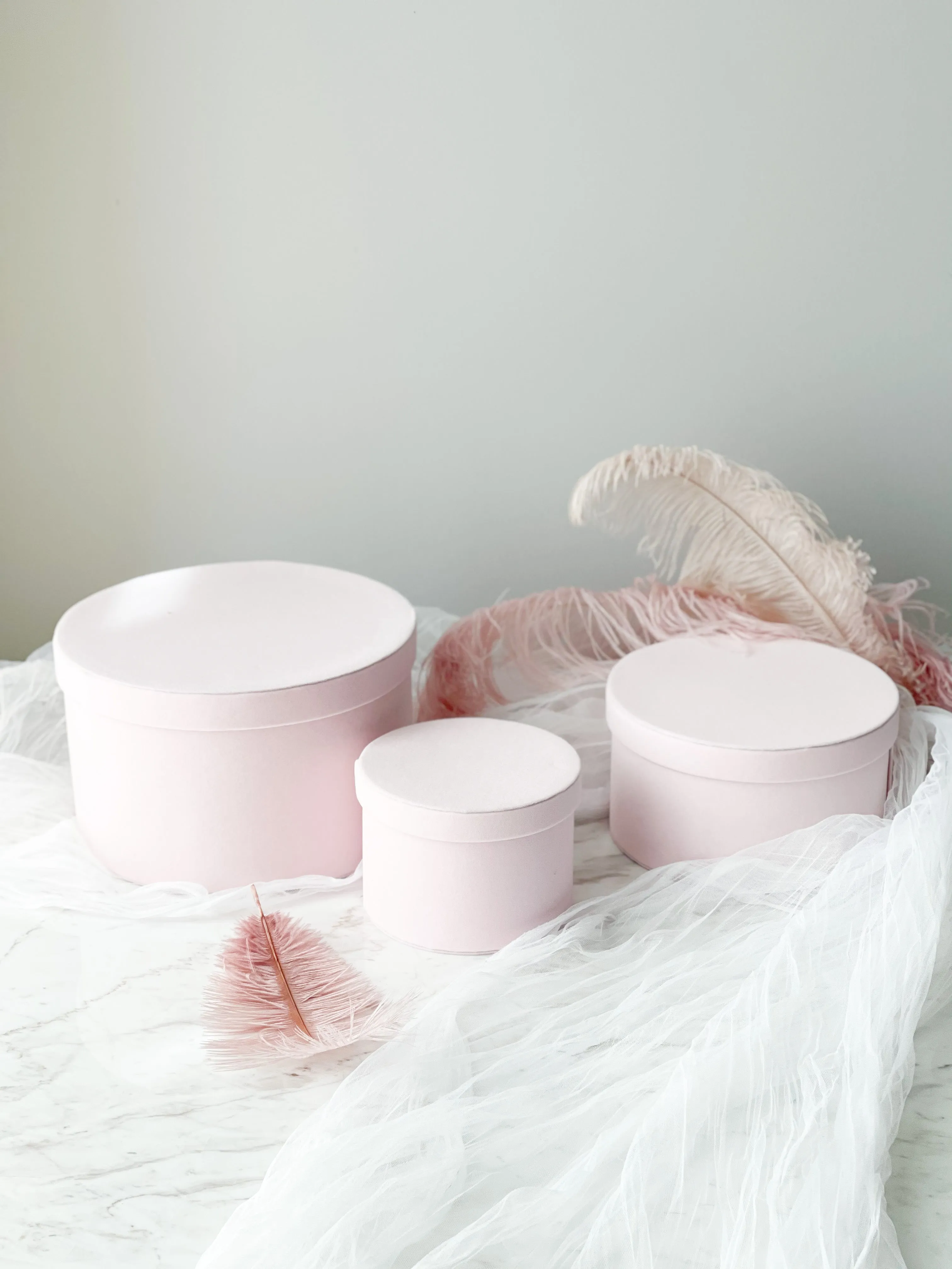 Velvet Flower Box with lid-Set