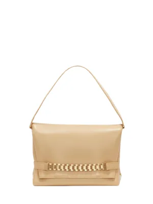 Victoria Beckham Puffy Chain Pouch in sesame