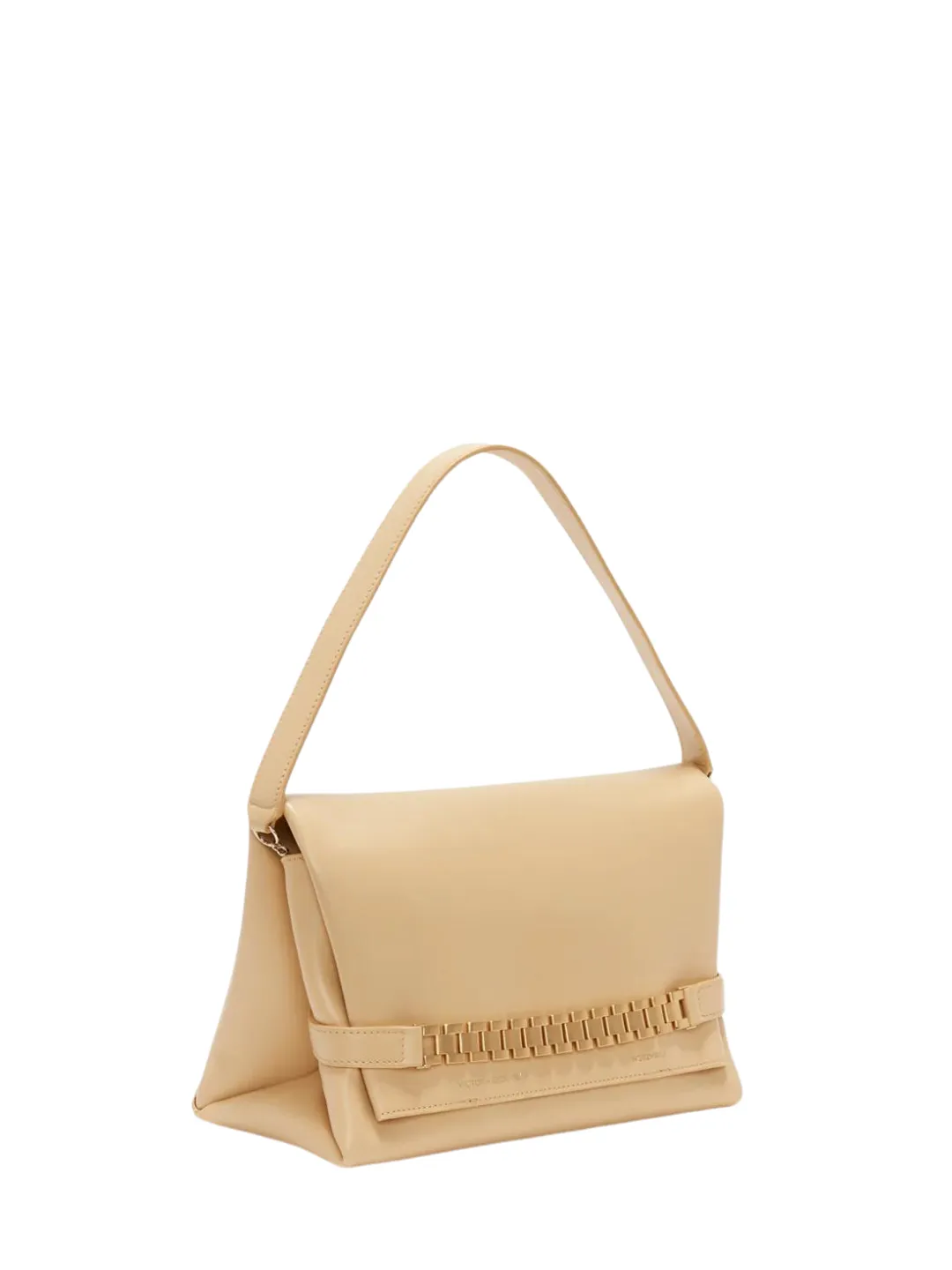 Victoria Beckham Puffy Chain Pouch in sesame