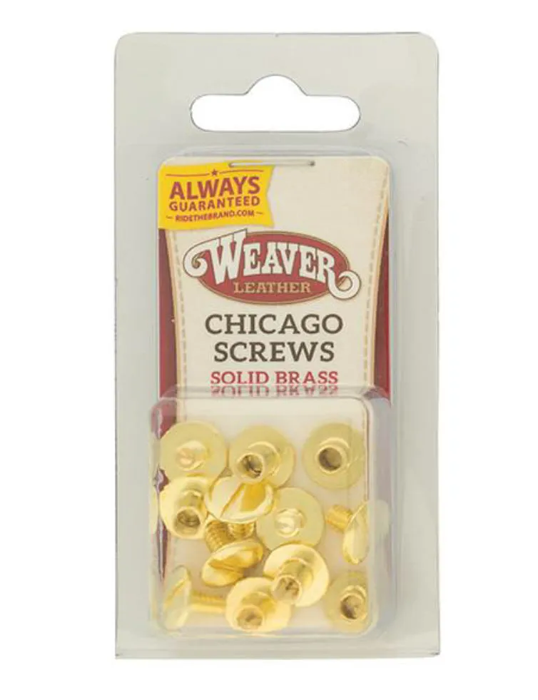 Weaver Chicago Screw Handy Pack Solid Brass, Plain