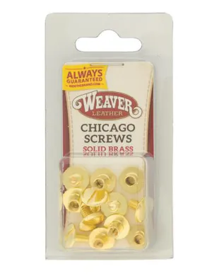 Weaver Chicago Screw Handy Pack Solid Brass, Plain