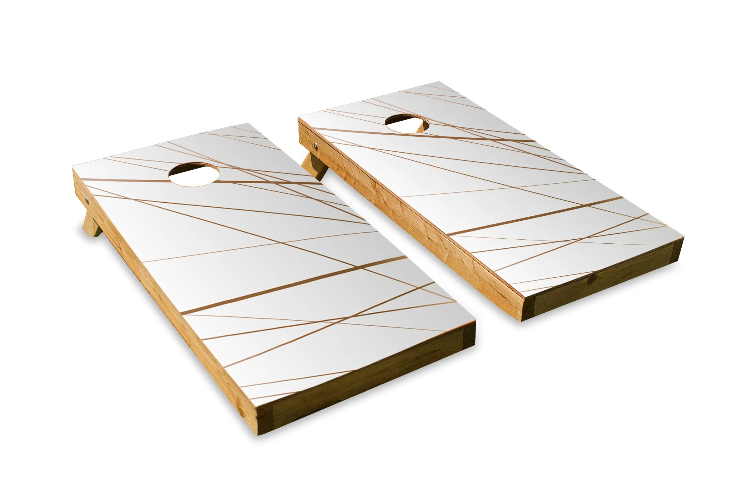 White and Gold Lines