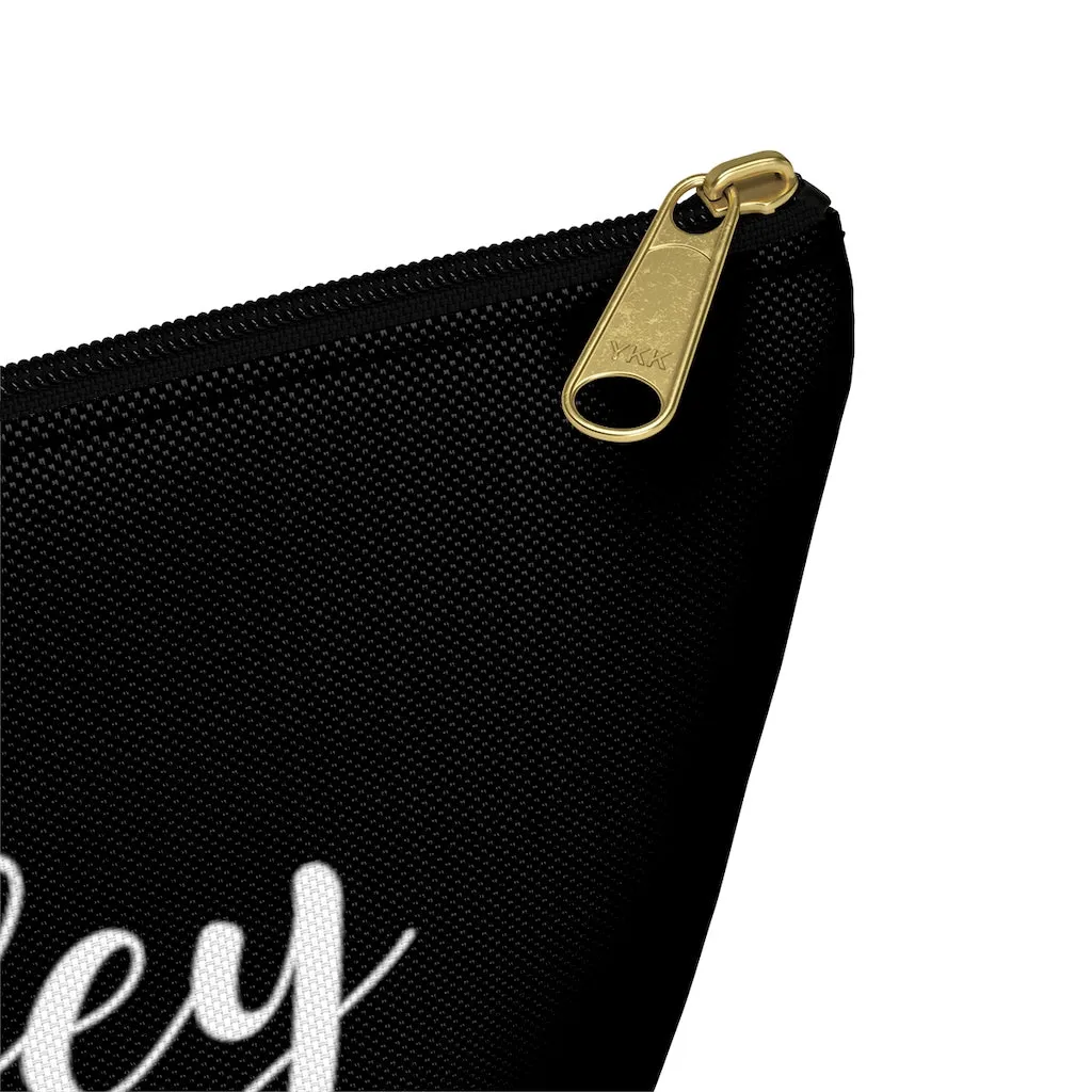 Wifey Black Accessory Pouch w T-bottom