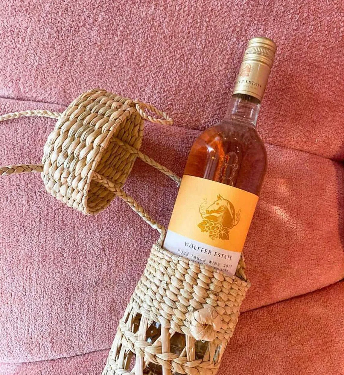 Wine Bottle Basket Bag