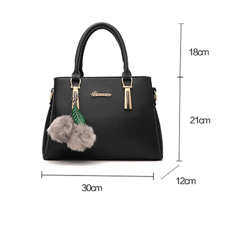 Women Leather Handbags Medium Shoulder Bags Top-Handle Luxury