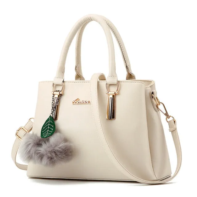 Women Leather Handbags Medium Shoulder Bags Top-Handle Luxury