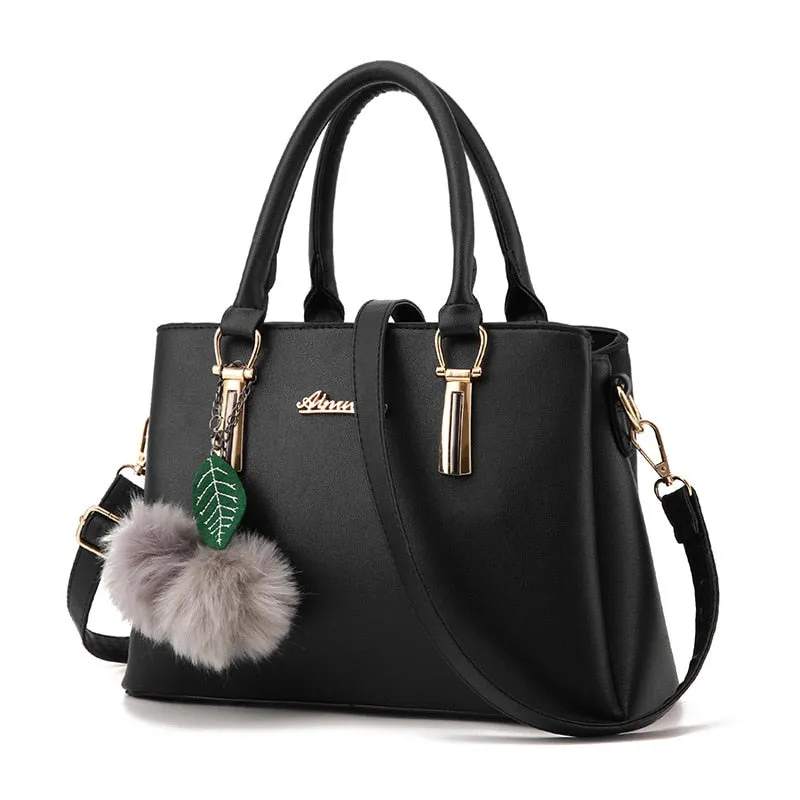 Women Leather Handbags Medium Shoulder Bags Top-Handle Luxury