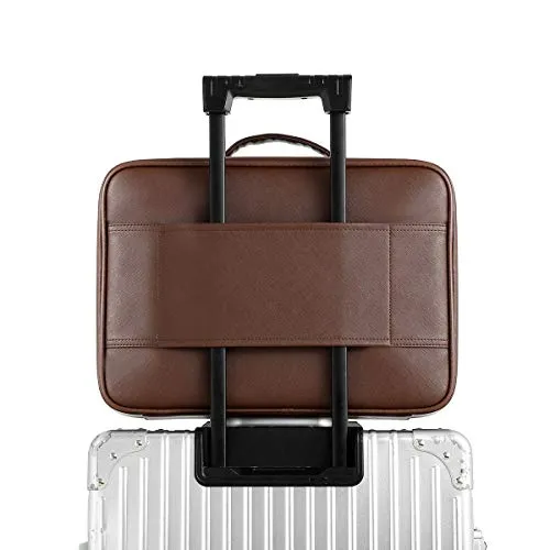 Women Rivet Train Case Makeup Organizer with Brush Compartment Waterproof Travelling Cosmetic Bag 16"x11.4"x4.3"